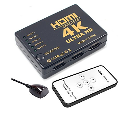 Amazon | HDMI 切替器 分配器 4Kx2K対応 5入力1出力 HDMIセレクター 3D