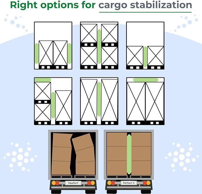 Image of IDL Packaging 48 inch x 72 inch Dunnage Airbags, Woven Polypropylene (Full Pallet - 400 bags) - Fill The Void in Trucks and Intermodal Shipments, Reusable - Load Securement Airbags for Container Stuffing