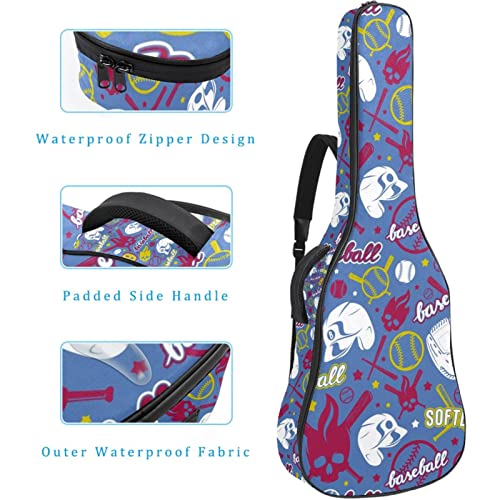 Housse de transport imperméable en tissu Oxford pour guitare avec bandoulière réglable Motif tête de mort - Les Beatles, Paul McCartney, John Lennon, RIngo Starr, George Harrison Housse de transport imperméable en tissu Oxford pour guitare avec bandoulière réglable Motif tête de mort – Image 5