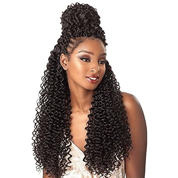 Sensationnel Lulutress Synthetic Crochet Braid - ISLAND TWIST 18" 4 Pack, 2 Dark Brown
