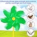M METERXITY 1-Pack Rainbow Pinwheels, 19.7 Inch Plastic Wind Spinners Outdoor Flower Windmill for Party Decorations/Yard/Garden, Toy Wind Spinners [Green]