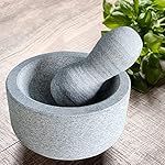 EZAHK-Stone-Mortar-and-Pestle-Set-for-SpicesMasher-Khalbatta-Kharal-Mixer-Natural-Traditional-Grinder-and-Musal-Well-Design-for-Kitchen-Home-Herb-85-in-Kitchen-Tools