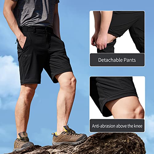 Pantalon de randonnée convertible homme séchage rapide imperméable - 3