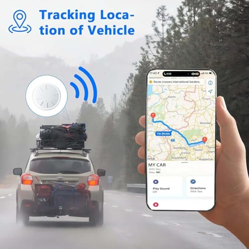 Image of GPS Tracker for Vehicles,1PCS No Monthly Fee Tracker Device for Vehicles Work with Find My (iOS Only),Car Tracker Device Hidden,Waterproof and Drop-Proof, Stealth Tracking, Real-Time Location,Black