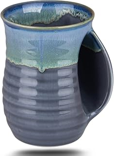 Hand Warmer Coffee Mug Handmade Pottery (UPGRADED) - 16 Ounce Large Hand...