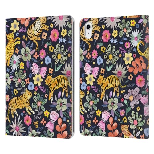 Étui portefeuille en cuir Ninola Tigers pour Apple iPad Air 11 pouces