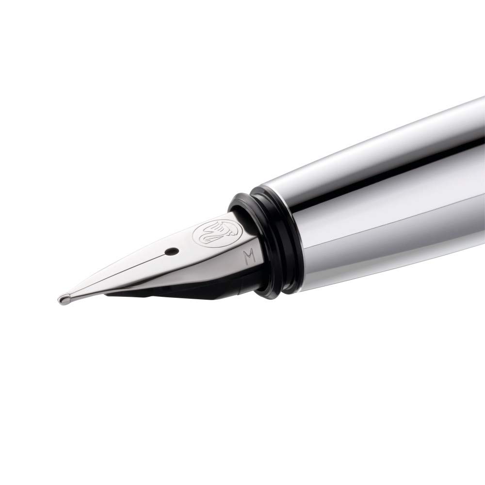 Pelikan Füllhalter Pura P40, Violett, Feder M (mittel), hochwertiger Patronenfüller im Geschenk-Etui, 823784