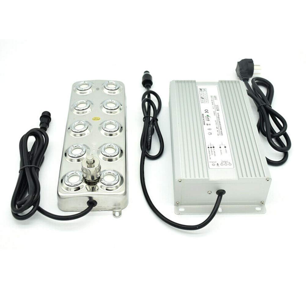 3500-5000ML/H 10 Head Ultrasonic Mist Maker Fogger Humidifier Hydroponics with Waterproof Power 110V