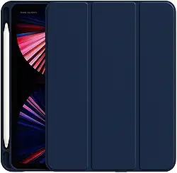 Capa Case PREMIUM Anti Impacto com função sleep e suporte para Apple Pencil - compatível com iPad Air 4 e iPad Air 5 De 10.9 Polegadas (Azul Marinho)