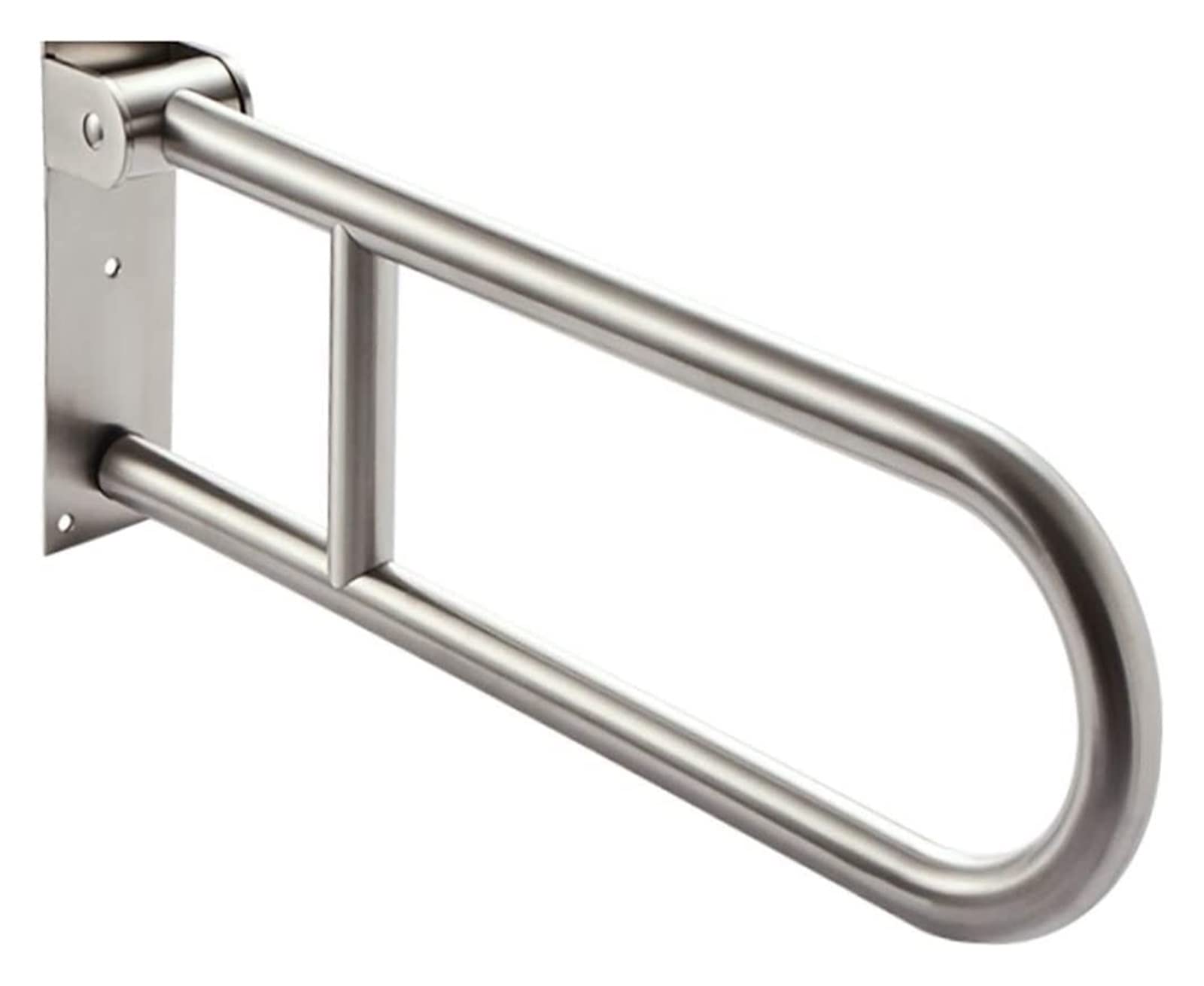 Barras de Apoyo, pasamanos, barandilla de Inodoro de Acero Inoxidable para Montaje en Pared, Asiento Plegable de Seguridad en Forma de U abatible.