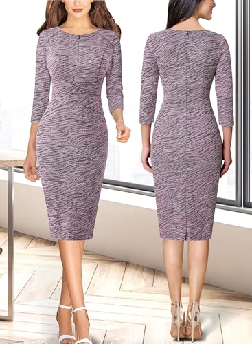 Image of VFSHOW Womens Slim Zipper Up Work Business Office Party Bodycon Pencil Sheath Dress