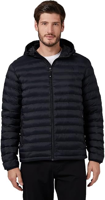 32 Degrees Mens Lightweight Recycled Poly-Fill Packable Jacket | Zippered Pockets | Layering | Water Repellent