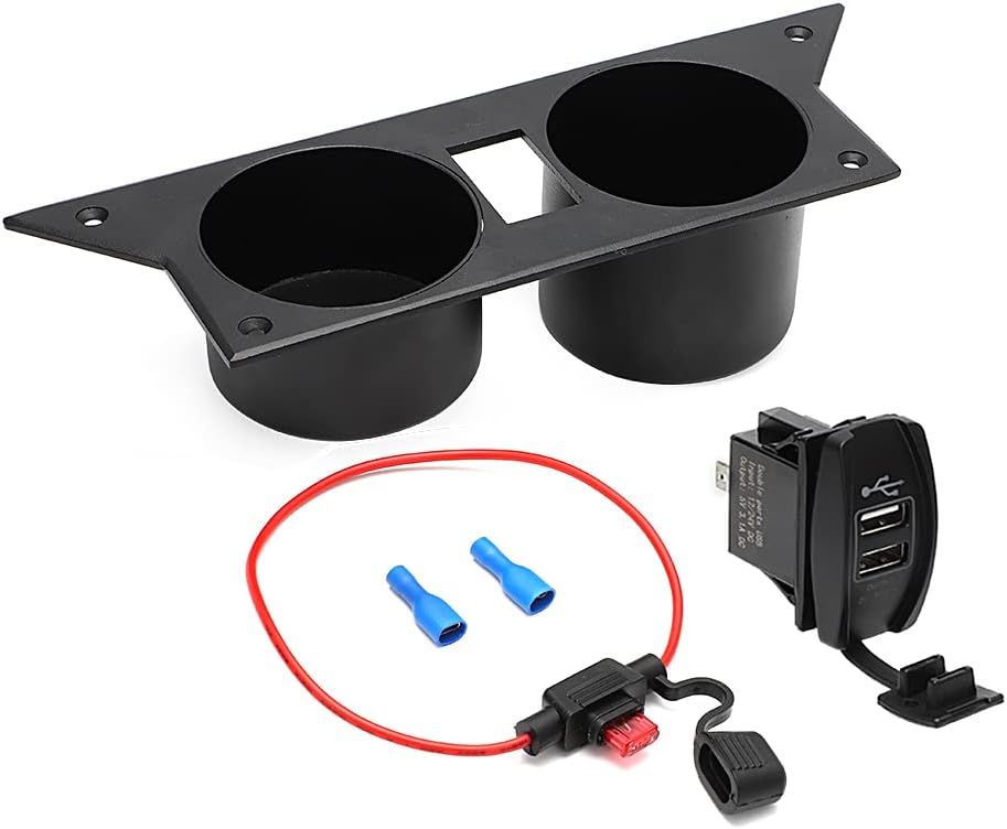 WIKIBB Water Cup Holder for 3rd Third Gen Chevrolet Camaro 19821992, Upgraded USB