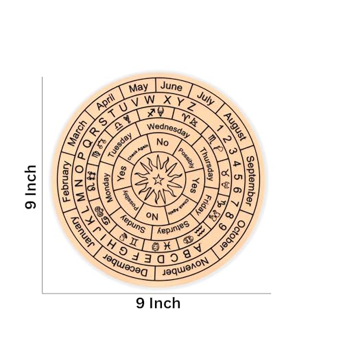 Image of Vastu Brown Dowsing Board | 9 Inch | Metaphysical Message Board for Witchcraft with Brass Pendulum (Pendulum Assorted) Acrylic Divination Board | Pendulum Dowsing Board