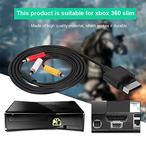 Glomora Cable AV Xbox 360, Cable RCA Compuesto De Audio Y Video De 1,8 M para Xbox 360 Slim - Reemplazo Duradero