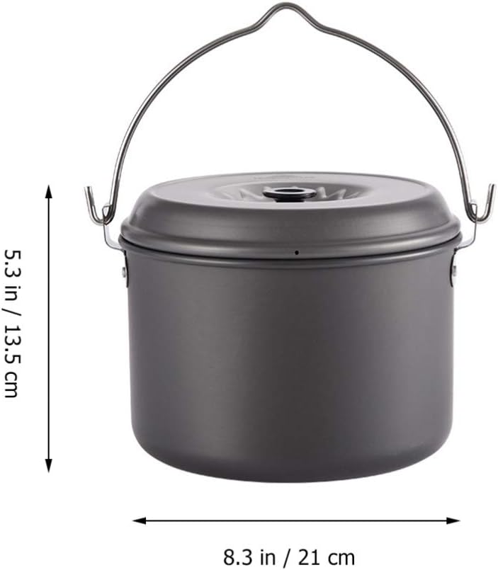 Camping Set 4l Portable Cooking Pot Camping Cookware Set for Outdoor Kitchen Hiking