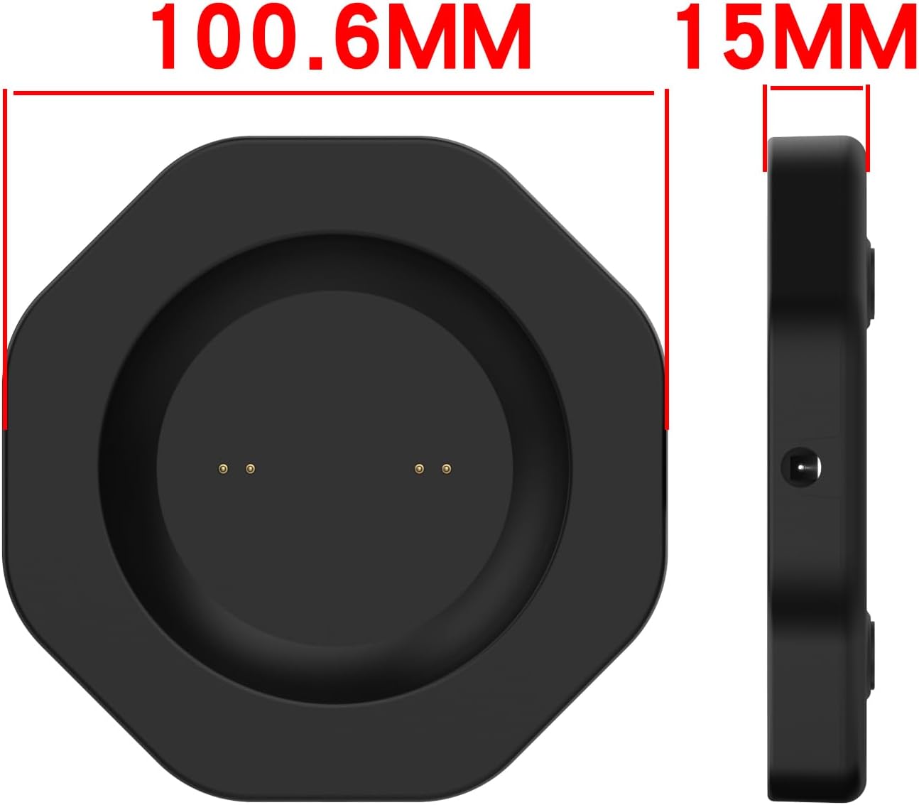 Compatible with Ember Temperature Control Smart Mug 2 Charging Coaster, Coffee Mug App Controlled Warmer Charger Dock Base for Ember Temperature Control Smart Mug2/1 (Black+Black)