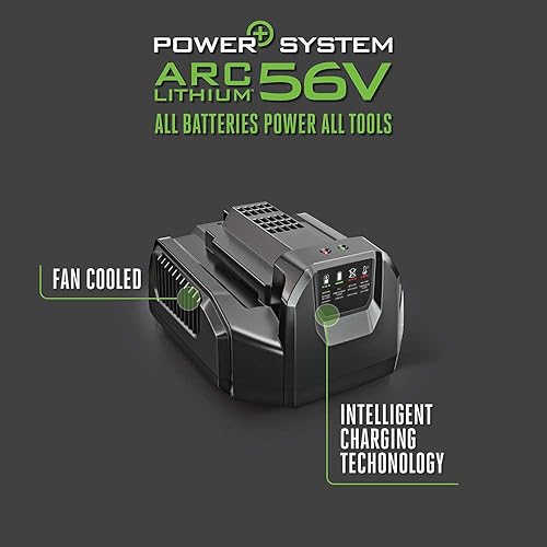 Miniatura 6 de EGO Power+ BA1400T - Batería de 56 voltios y 2.5 Ah con indicador de combustible mejorado (3 generación), negro y cargador estándar de iones de