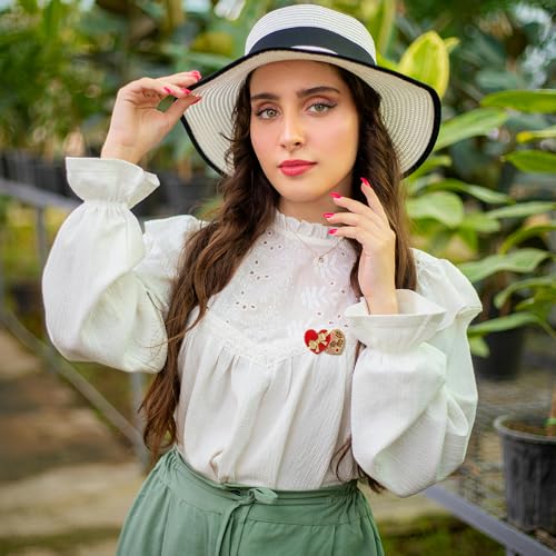 Image of Valentines Heart Brooch Pins for Women | Red Heart Gift Box Pins for Women | Valentines Wedding Party Accessories Gift