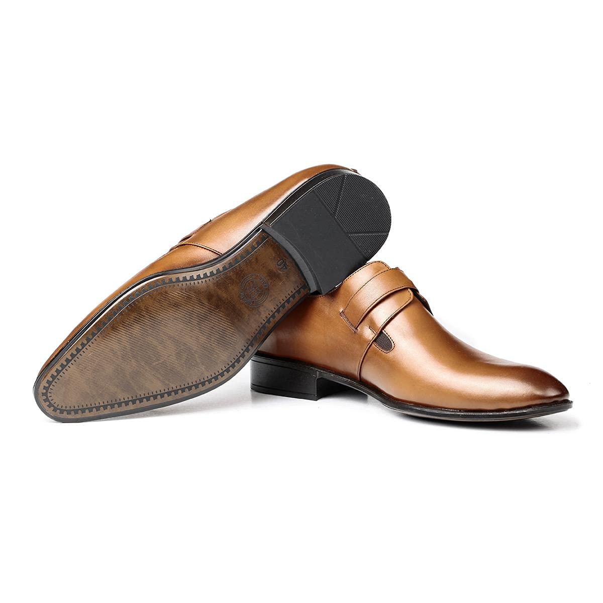 Ducavelli Sharp Echtleder Herren Klassische Schuhe Monkstrap