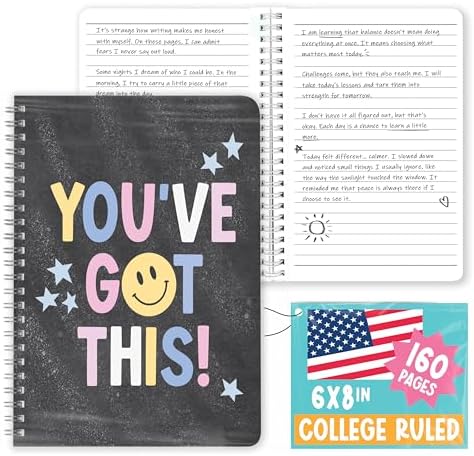 Hadley Designs Inspirational Notebooks For Women - Motivational Notebooks For Women, Inspiration Notebook With Quotes, Inspirational Journal For Men, Affirmation Notebook, Chalkboard Blank Journal