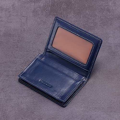 Image of HISCOW Business Card Holder with Large Compartment - Full Grain Leather