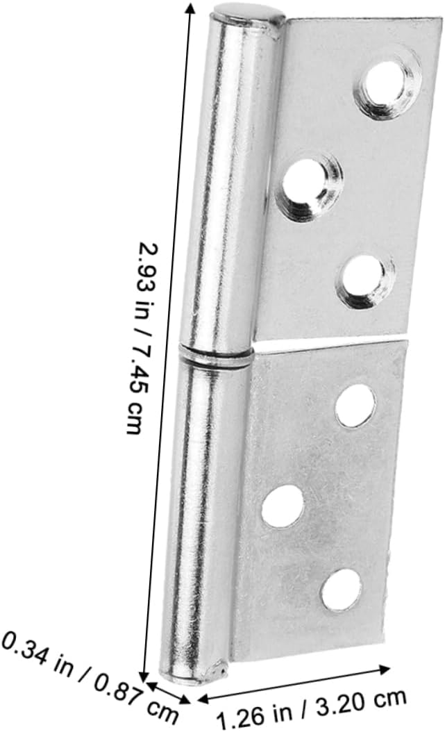 TEHAUX 24pcs Heavy Duty Flag Hinges for Doors and Cabinets Detachable Design for Easy Installation and Maintenance Smooth Versatile Application