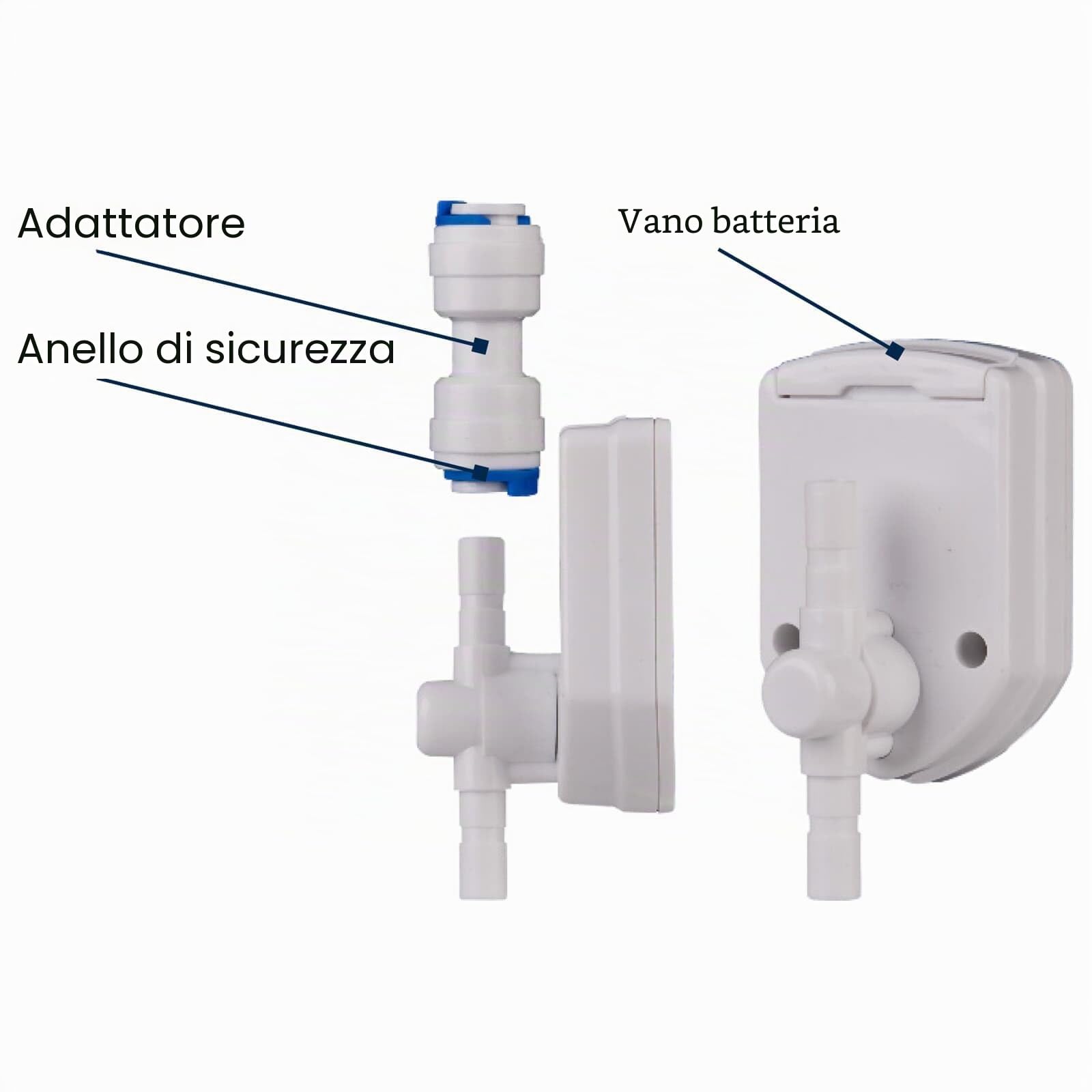 Wagner Blue Inline TDS - Misuratore digitale digitale | Misura in modo preciso e permanente il valore TDS dell'acqua | Ideale per impianti ad osmosi inversa sull'acquario