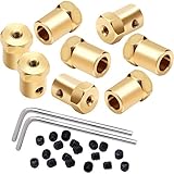 Sunshane 8 Pack 7 mm Motor Flexible Coupling Connector for Car Wheels Tires Shaft