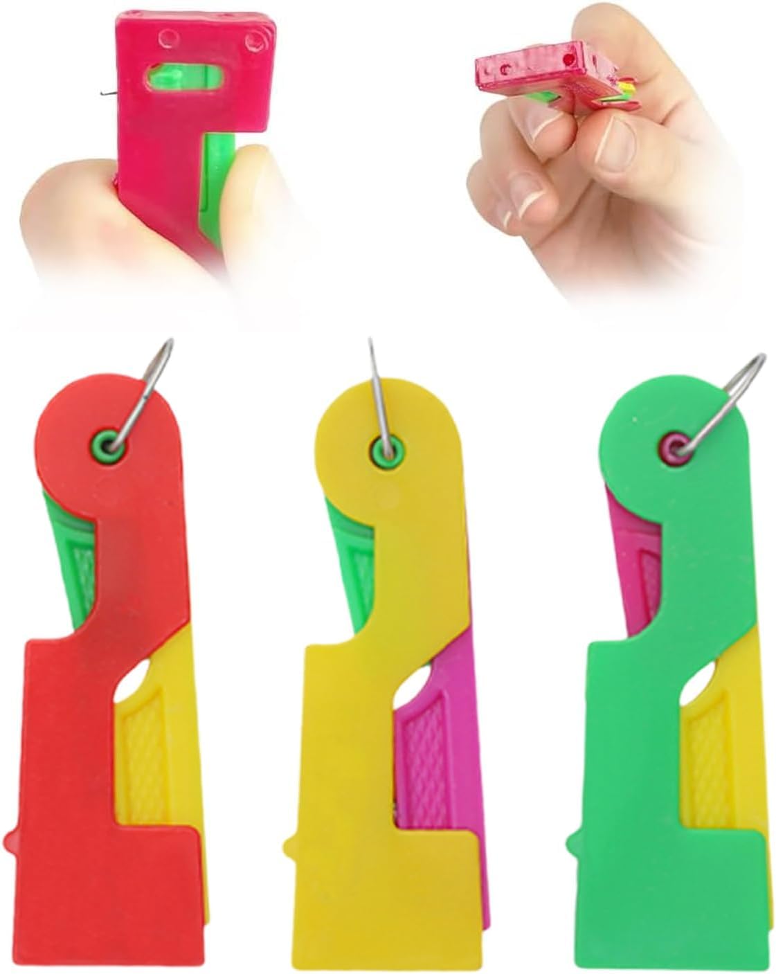 Upgraded Automatic Sewing Machine Needle Threader - Plastic Quick Threader for Hand Sewing (Pack of 3, Random Color)