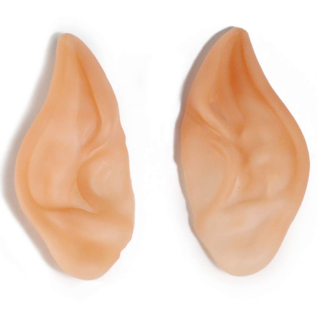 Hetkrishi Halloween Elf Ears Silicone Creative Funny Fairy Ears Witch Nose Party Favor