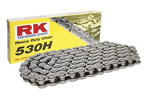 Cadena transmision negra RK 530H para motos de carretera y turismo