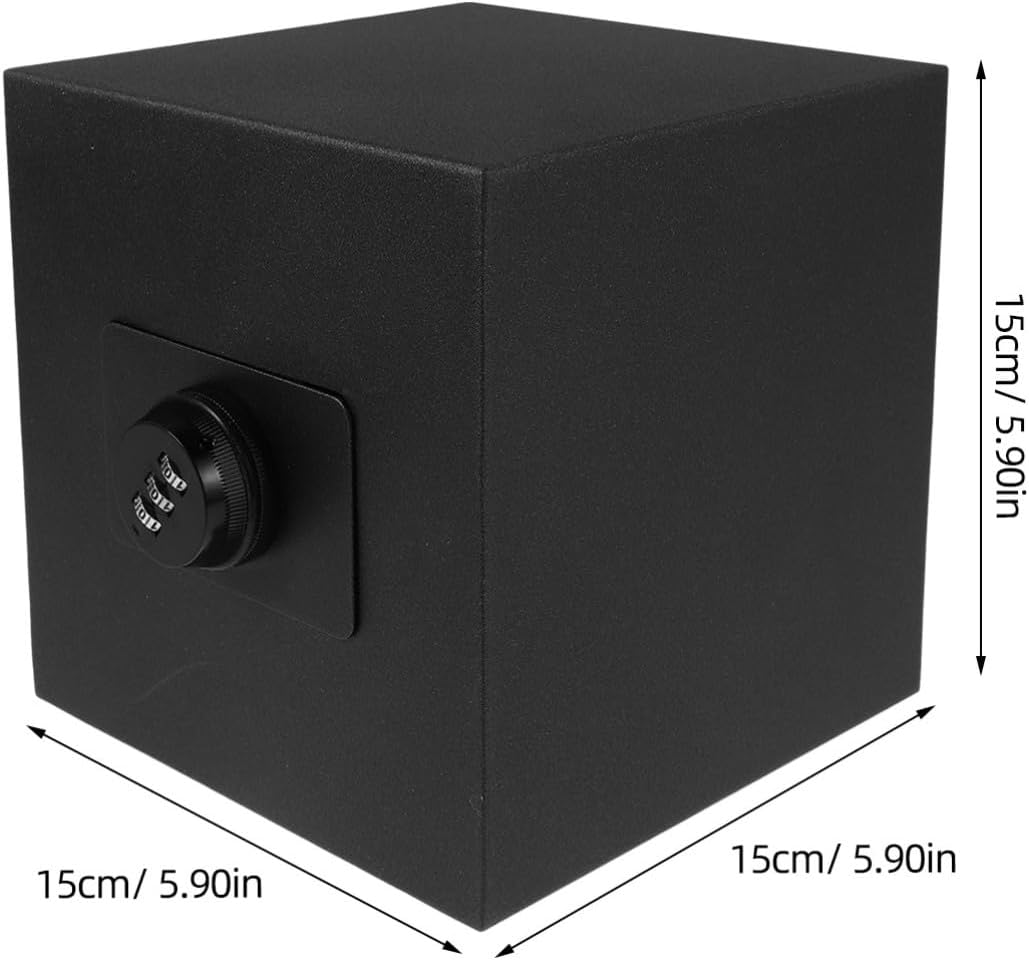 Kisangel Stainless Steel Piggy Bank with Lock Unbreakable Savings Jar for Adults and Coin Storage for Home School Use Password Protected Money Bank Black