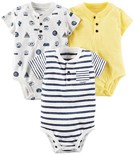 Body rayé gris chiné Carter's pour bébé de 18 mois - Lot de 3