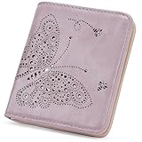 KITEVIUN Small RFID Wallet Women Ultra Thin Slim Womens Wallet Mini Compact Bifold Pocket Ladies Wallets for Women PURPLE