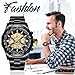 JewelryWe Relojes Mecánicos Imitación Hombre: Reloj de Cuarzo Analógico Resistente al Agua Redondo para Caballero Correa de Acero Inoxidable Extraíble Luminoso Calendario Imagen de JewelryWe Relojes Mecánicos Imitación Hombre: Reloj de Cuarzo Analógico Resistente al Agua Redondo para Caballero Correa de Acero Inoxidable Extraíble Luminoso Calendario