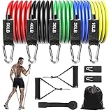 💪 Multifuncional y portátil: se puede aplicar a diferentes tipos de deportes. Ajusta perfectamente tus brazos, hombros, pecho, caderas, piernas, etc. La banda de fitness se adapta al entrenamiento muscular y la quema de grasa. El entrenamiento con bandas de resistencia es extremadamente efectivo para quemar grasa y aumentar la fuerza muscular.