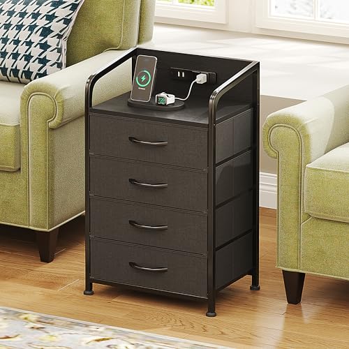 Mesita de noche con función de carga mesa