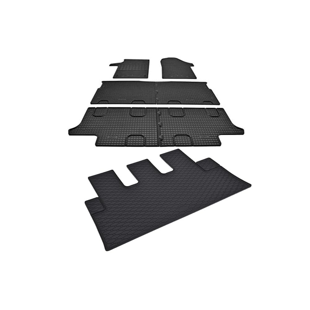 Car Lux - DUO03983 Alfombras Alfombrillas de goma a medida + Alfombra protector maletero de goma para Vito W447 desde 2015-
