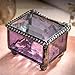 Purple Stained Glass Ring Box Jewelry Trinket - J Devlin Box 325-2