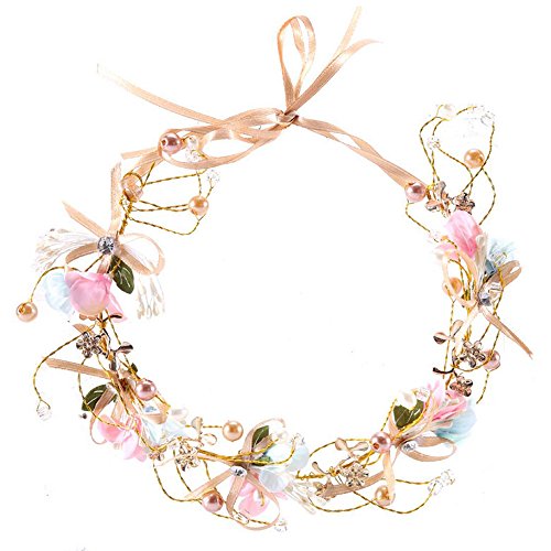 Lezed Couronne de Mariée enfants Couronne Fleur Couronne Fleur Couronne Fleur couronnes Mariée cheveux bijoux de cheveux Band Cheveux Bande Serre-tête Bijoux de cheveux - fleur girlanden Tête