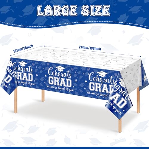 Nappe remise de diplôme bleue : protégez vos tables de buffet