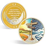 CHURYUML 10 Year Sobriety Coin | Original Hope or Storm Sober Chip | Non-Religious AA Coins Recovery Affirmation Medallions Sobriety Gifts for Anniversary Month & Year for Men & Women in Recovery