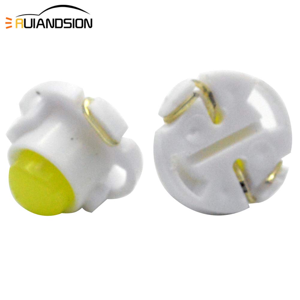 Ruiandsion 6 szt. T4.7 żarówki LED COB chip 12 mm podstawa żarówki LED do samochodowych desek rozdzielczych instrumentów wskaźnik światła panel, białe