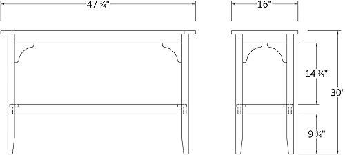Miniatura 2 de Cambridge Casual Mesa consola de teca indonesia Auburn para exteriores, acabado gris envejecido, mesa decorativa de madera de teca duradera y
