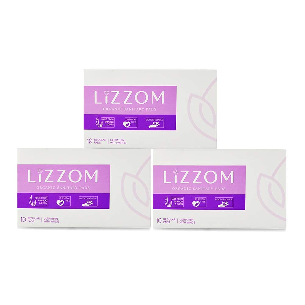 Super Saver Three Pack (30 Regular Pads), Organic Unscented, Hypoallergenic, Odor & Rash free.