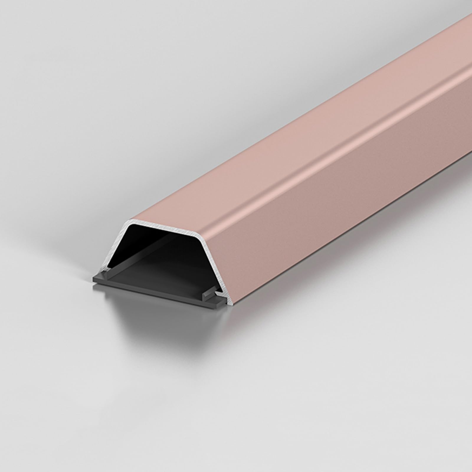 Selbstklebender Aluminium Kabelkanal 100 cm*3 Stück Breite 15/20/30 Mm – Kabelmanagement Kabelabdeckung Für Elektrische Leitungen, Boden- Und Wandmontage(Rose Gold,20mm)