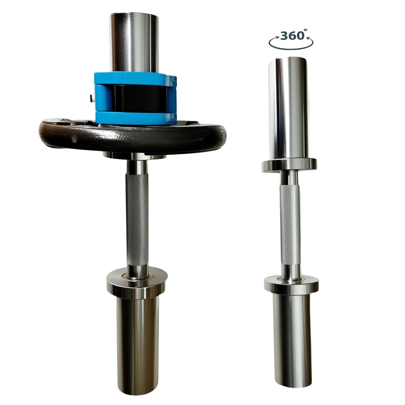 Maniglie per manubri con 2 paia di clip per collari, barre olimpioniche caricabili, manubri da 40,6 cm, per palestra domestica, sollevamento pesi, allenamento della forza, bodybuilding, fitness