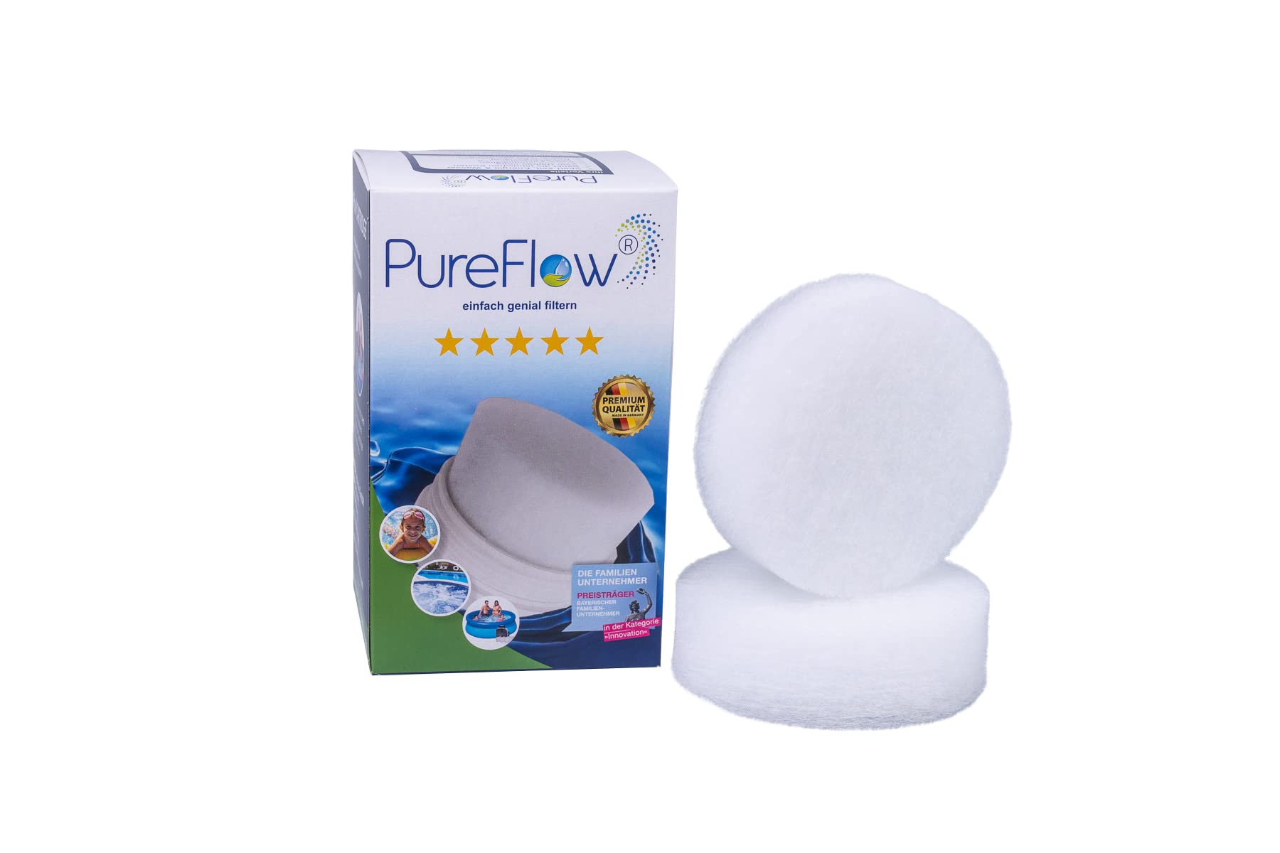 PureFlow Filtri Per Skimmer Piscina 17 Cm – 4 Pezzi – Prefiltro Per Insetti E Sporco Fine - 2