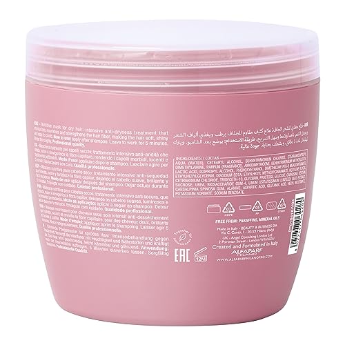 Alfaparf Milano Semi Di Lino Moisture Nutritive Mask 500ml -mascarilla nutritiva - imagen 2
